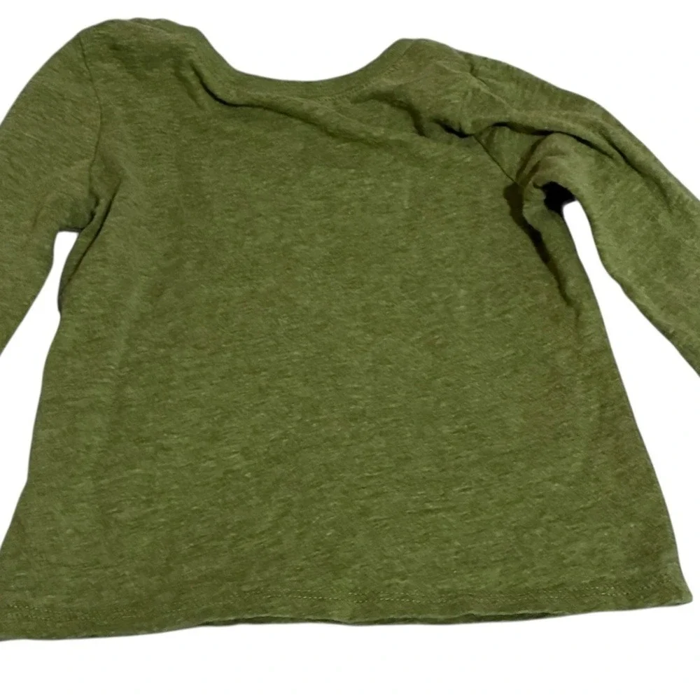 The‎ Children's Place Olive Long Sleeve Tee with Pink and Gold Print - 2T